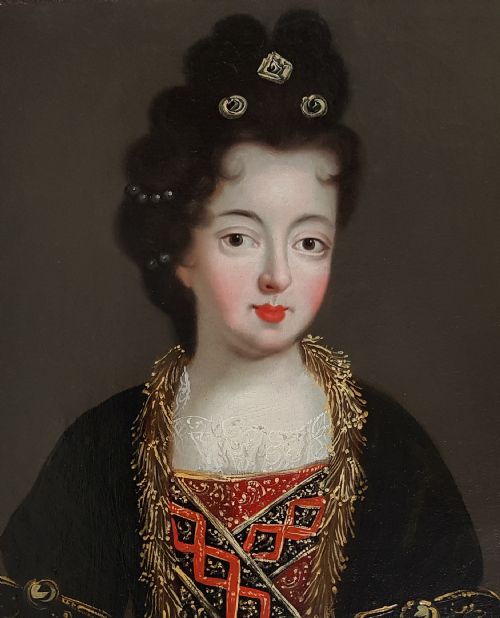 PORTRAIT OF LOUISE FRANOISE DUCHESS OF BOURBON C1690 CIRCLE OF PIERRE GOBERT 16621744 - ADDITIONAL PHOTO 3