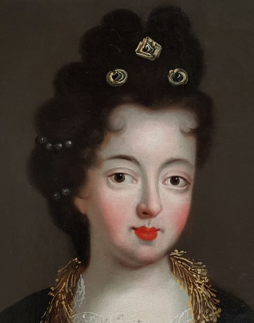 PORTRAIT OF LOUISE FRANOISE DUCHESS OF BOURBON C1690 CIRCLE OF PIERRE GOBERT 16621744 - ADDITIONAL PHOTO 5