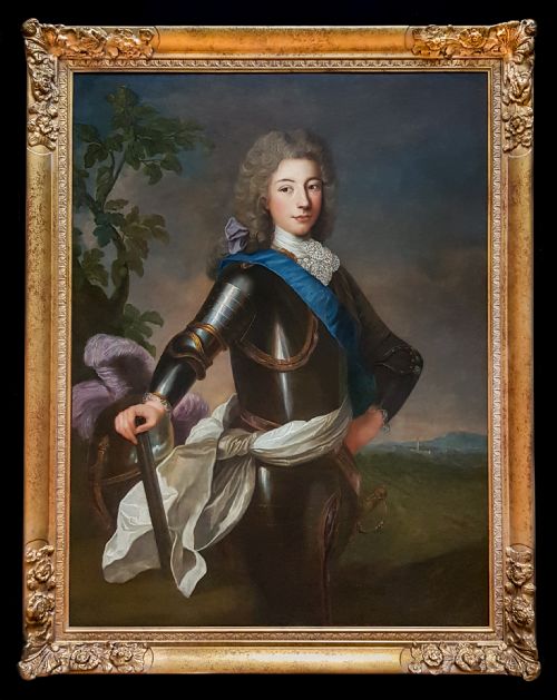 portrait of louis franois de bourbon prince of conti c1727 studio of pierre gobert 16621744 - CATEGORY: ANTIQUE ART - DATED 18TH CENTURY