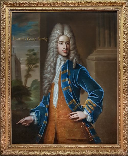 portrait of thomas gage c16841716 c1709 attributed to godfrey kneller 164691723 - CATEGORY: ANTIQUE ART - DATED 18TH CENTURY