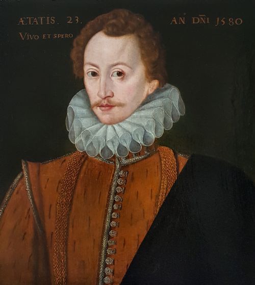 fig 1. Portrait of a Gentleman, possibly George Peele (c.1557-c.1596) c.1580; 16th Century English School