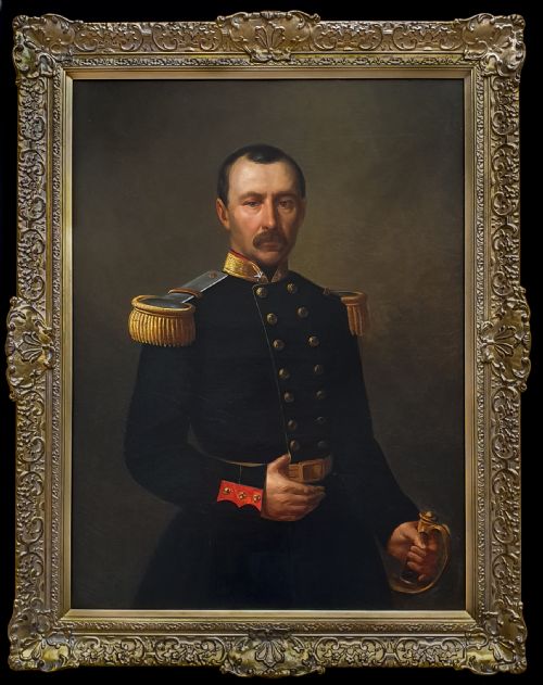 portrait of petrus boreel de mauregnault 18091875 signed eugne piron dated 1867 - CATEGORY: ANTIQUE ART - DATED 19TH CENTURY