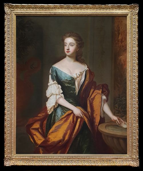 portrait of isabella duchess of grafton c16881723 circa 1691 studio of sir godfrey kneller 16461723 - CATEGORY: ANTIQUE ART - DATED 17TH CENTURY