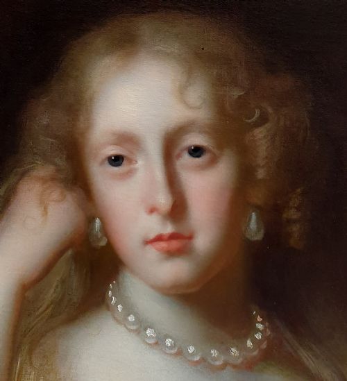PORTRAIT OF A LADY IN A BLUE DRESS C1665 JOHN MICHAEL WRIGHT 16171694 - ADDITIONAL PHOTO 5