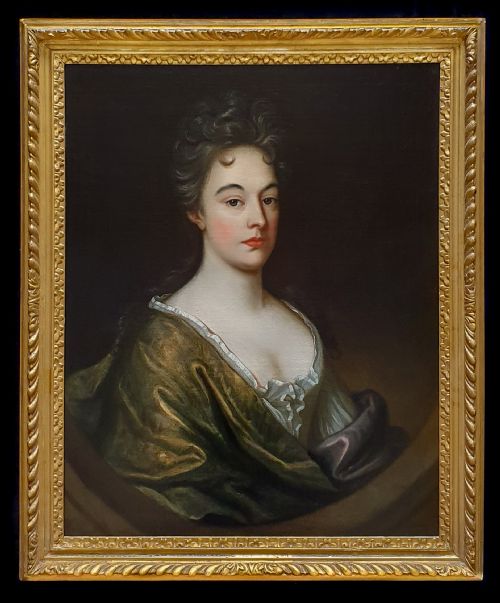 portrait of a lady c1700 circle of sir godfrey kneller 16461723 - CATEGORY: ANTIQUE ART - DATED 17TH CENTURY