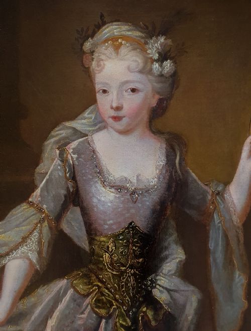 PORTRAIT OF A YOUNG LADY WITH A MASK C1720 CIRCLE OF JEAN RAOUX 16771734 - ADDITIONAL PHOTO 2