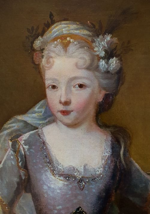 PORTRAIT OF A YOUNG LADY WITH A MASK C1720 CIRCLE OF JEAN RAOUX 16771734 - ADDITIONAL PHOTO 3