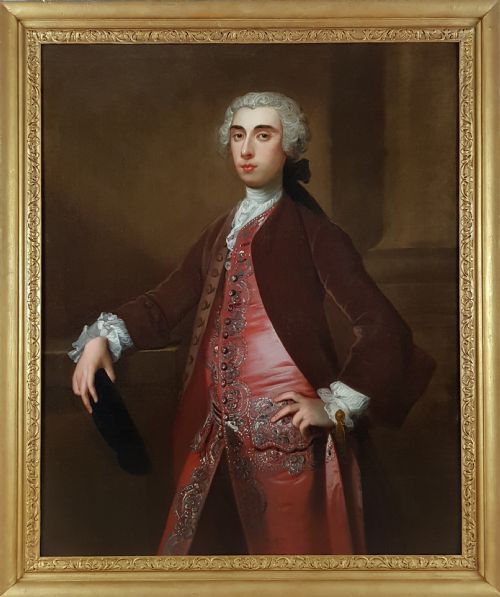 portrait of a gentleman c1740 studio or circle of allan ramsay 17131784 and joseph van aken c16991749 - CATEGORY: ANTIQUE ART - DATED 18TH CENTURY