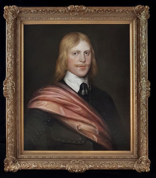 portrait of a royalist officer 17th century follower of william dobson 16111646 - CATEGORY: ANTIQUE ART - DATED 17TH CENTURY