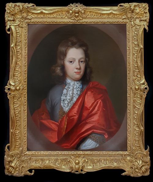 portrait of a young gentleman c1685 circle of sir godfrey kneller 16461723 - CATEGORY: ANTIQUE ART - DATED 17TH CENTURY