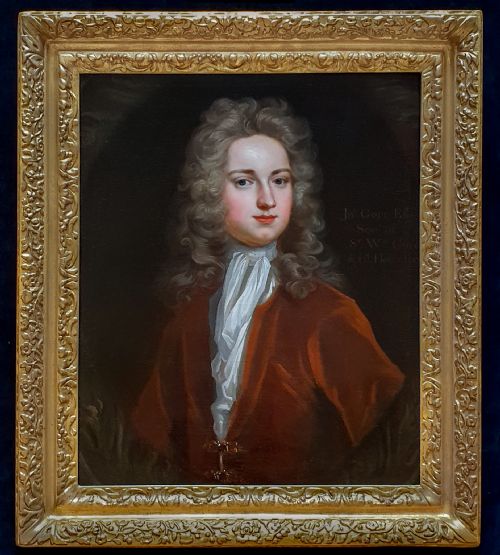 portrait of john gore c16891763 c1717 circle of michael dahl 16571743 - CATEGORY: ANTIQUE ART - DATED 18TH CENTURY