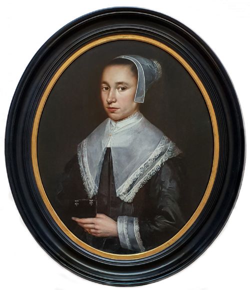 portrait of a lady c16451650 attributed to dirck dircksz van santvoort c1609c1680 - CATEGORY: ANTIQUE ART - DATED 17TH CENTURY