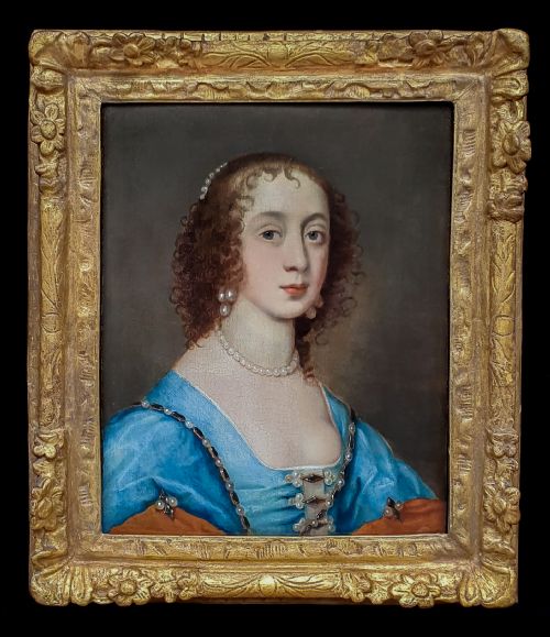 portrait of elizabeth cavendish countess of devonshire 16191689 17th centuryattributed to theodore russell 161416889 - CATEGORY: ANTIQUE ART - DATED 17TH CENTURY