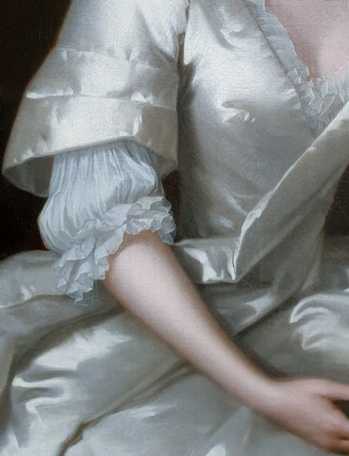 DATED 1736 PORTRAIT OF A LADY WITH DOVE SIGNED BY WILLEM VERELST C17041752 - ADDITIONAL PHOTO 3