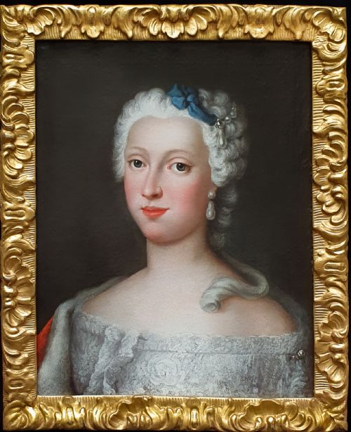 portrait of the duchess of brunswickwolfenbttel 17151797 c1730 circle of antoine pesne 16831757 - CATEGORY: ANTIQUE ART - DATED 18TH CENTURY