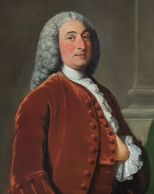 PORTRAIT OF THOMAS PELHAMHOLLES 1ST DUKE OF NEWCASTLE 16931768 CIRCA 1750 WILLIAM HOARE OF BATH RA C17071792 - ADDITIONAL PHOTO 5