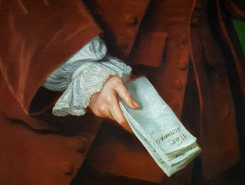 PORTRAIT OF THOMAS PELHAMHOLLES 1ST DUKE OF NEWCASTLE 16931768 CIRCA 1750 WILLIAM HOARE OF BATH RA C17071792 - ADDITIONAL PHOTO 7