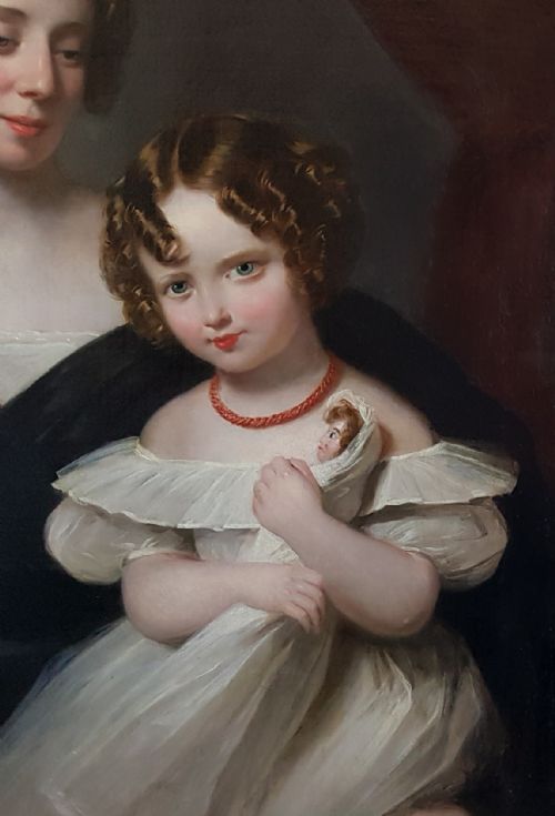 PORTRAIT OF A LADY AND CHILD C1830 CIRCLE OF GEORGE HENRY HARLOW 17871819 - ADDITIONAL PHOTO 3