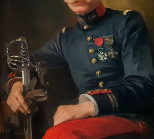 PORTRAIT OF A FRENCH OFFICER C1916 SIGNED DATED BY PAUL RIQUET 18601937 - ADDITIONAL PHOTO 4