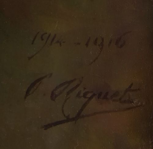 PORTRAIT OF A FRENCH OFFICER C1916 SIGNED DATED BY PAUL RIQUET 18601937 - ADDITIONAL PHOTO 6