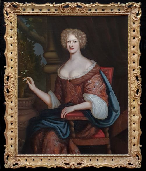 portrait of a lady c1675 circle of henri gascars 16351701 antique oil painting - CATEGORY: ANTIQUE ART - DATED 17TH CENTURY