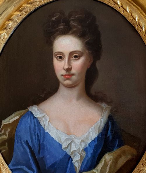 TWO 2 PORTRAITS OF A GENTLEMAN AND LADY C1690S ATTRIBUTED TO JOHN CLOSTERMAN 1660C1711 - ADDITIONAL PHOTO 4