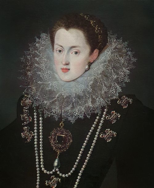 Portrait of Margaret of Austria, Queen of Spain & Portugal C.1607; Workshop of Juan Pantoja De La Cruz (1553-1608)