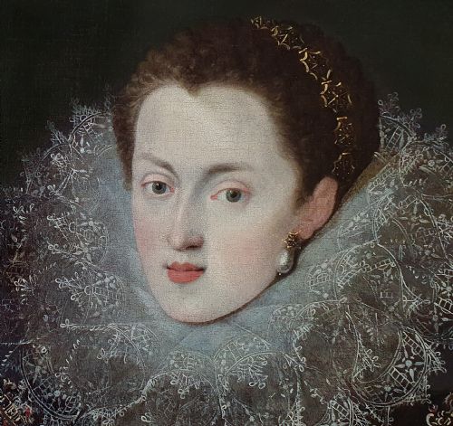 fig 3. Portrait of Margaret of Austria, Queen of Spain & Portugal c.1607; Workshop of Juan Pantoja de la Cruz (1553-1608)