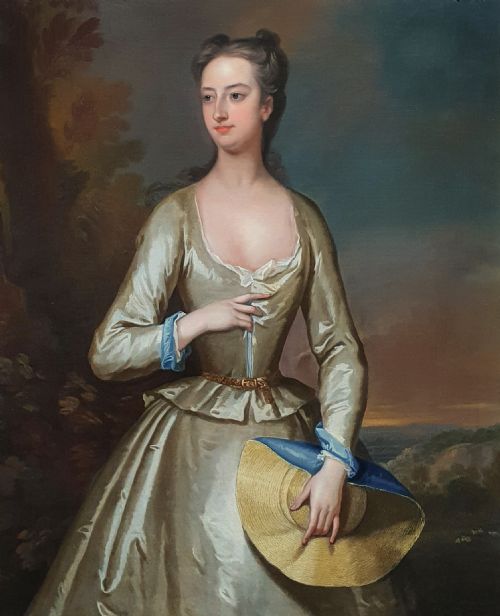 PORTRAIT OF HANNAH CLEMENTS AS A SHEPHERDESS C1730 BY CHARLES JERVAS 16751739 - ADDITIONAL PHOTO 1