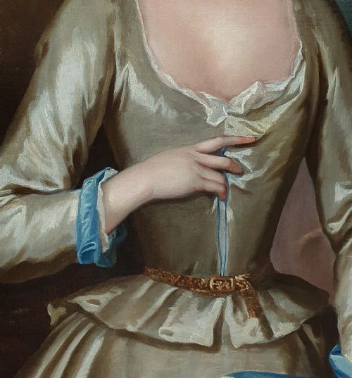 PORTRAIT OF HANNAH CLEMENTS AS A SHEPHERDESS C1730 BY CHARLES JERVAS 16751739 - ADDITIONAL PHOTO 5