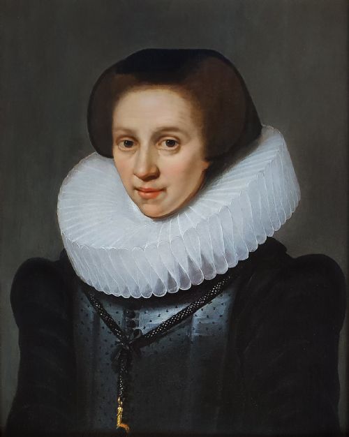 fig 1. Portrait of a Lady circa 1620; Attributed to Michiel Jansz van Mierevelt (1567-1641)