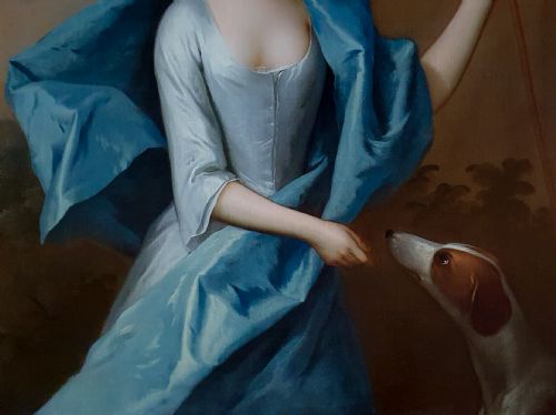 PORTRAIT OF MISS LYDDELL AS A SHEPHERDESS C1710 BY MICHAEL DAHL 16591743 - ADDITIONAL PHOTO 3