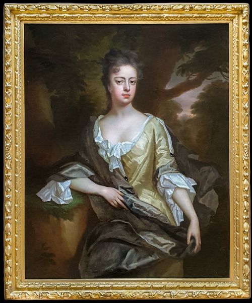 portrait of lady catherine stanhope clarke 16751728 c1700 by michael dahl 16591743 - CATEGORY: ANTIQUE ART - DATED 17TH CENTURY