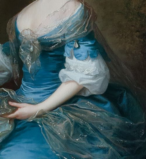PORTRAIT OF A LADY AS THE GODDESS FLORA C1750 CIRCLE OF CHARLESANDR VAN LOO 17051765 - ADDITIONAL PHOTO 5