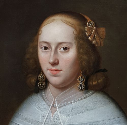 PORTRAIT OF BRIGITTA DE GROOT 16591686 C1659 ATTRIBUTED TO ABRAHAM LIEDTS 16461668 - ADDITIONAL PHOTO 3