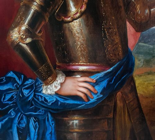 PORTRAIT OF A YOUNG NOBLEMAN IN ARMOUR C1690S STUDIO OF FRANCOIS DE TROY 16451730 - ADDITIONAL PHOTO 6