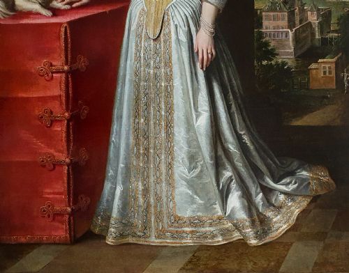 PORTRAIT OF A YOUNG LADY IN AN INTERIOR WITH A PET DOG C165060 CIRCLE OF JAN WEESOP FL 16401653 - ADDITIONAL PHOTO 5