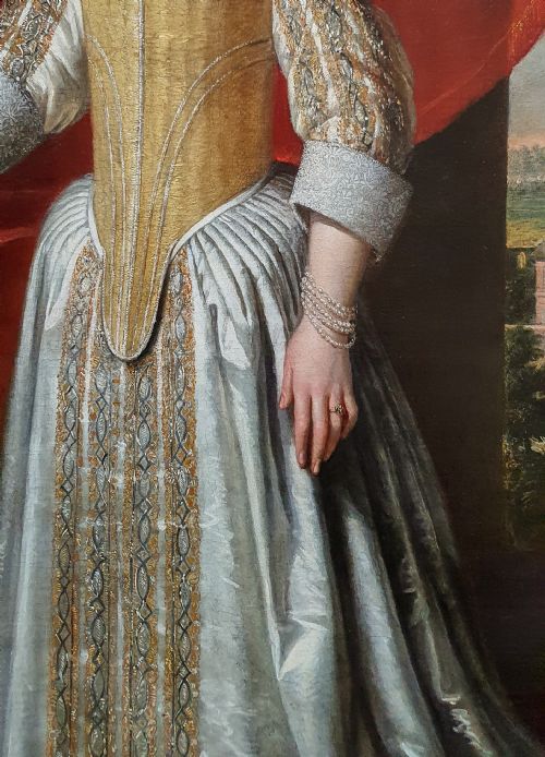 PORTRAIT OF A YOUNG LADY IN AN INTERIOR WITH A PET DOG C165060 CIRCLE OF JAN WEESOP FL 16401653 - ADDITIONAL PHOTO 7