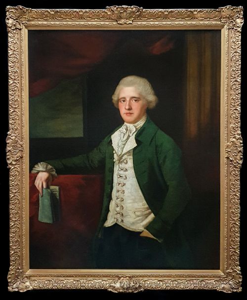 portrait of a gentleman c1780 attributed to mason chamberlain ra 17271787 - CATEGORY: ANTIQUE ART - DATED 18TH CENTURY