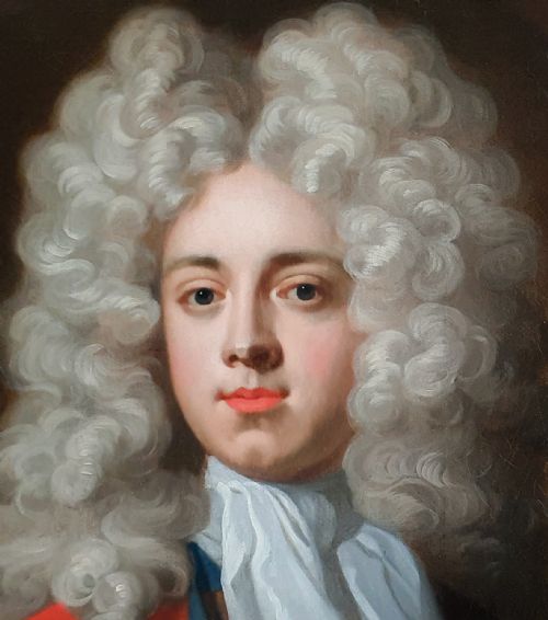 PORTRAIT OF A GENTLEMAN IN A RED COAT C1700 ATTRIBUTED TO JOHN KERSEBOOM FL16801708 - ADDITIONAL PHOTO 4