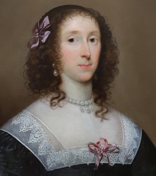 PORTRAIT OF ELIZABETH PENYSTON DATED 1635 SIGNED CORNELIUS JOHNSON 15931664 OIL ON CANVAS - ADDITIONAL PHOTO 10