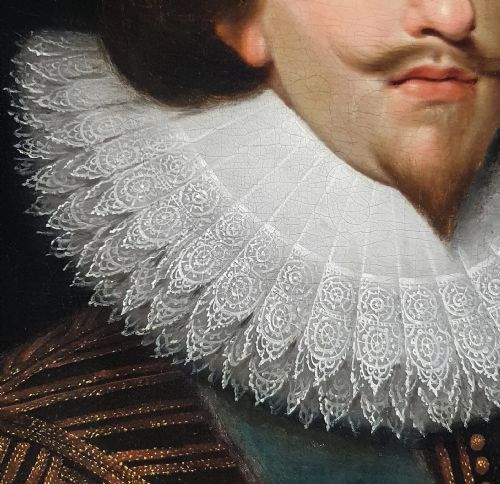 fig 3. Portrait of King Charles I with the Scottish Royal Crown c.1633; Studio of Daniel Mytens (c.1590-1647/48), Antique oil painting on canvas