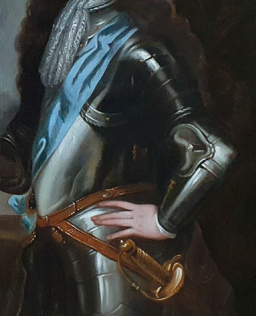 fig 4. Portrait of King William III c.1700; Studio of Sir Godfrey Kneller (1646-1723), Antique Oil on Canvas Painting