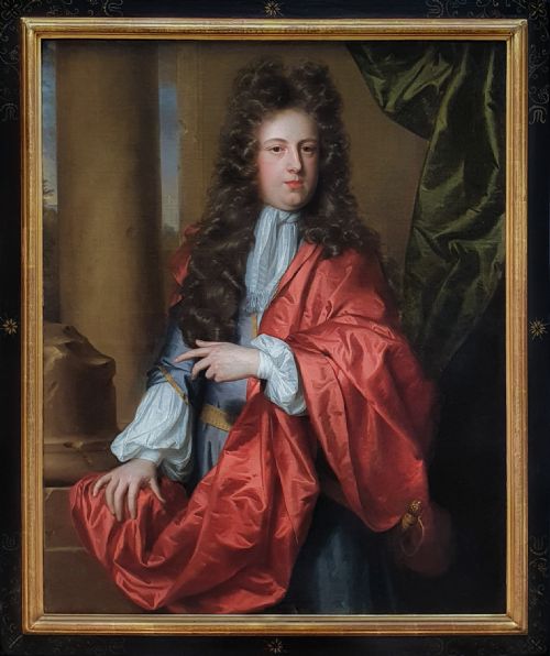 portrait of gilbert coventry 4th earl of coventry c16681719 c1694 by johann kerseboom d1708 antique oil on canvas painting - CATEGORY: ANTIQUE ART - DATED 17TH CENTURY