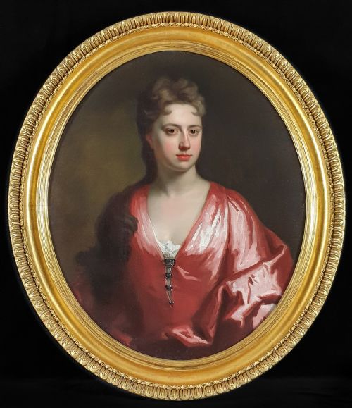c1702 portrait of elizabeth finch later 1st countess of aylesford c16581743 attributed to jonathan richardson 16671745 oil on canvas - CATEGORY: ANTIQUE ART - DATED 18TH CENTURY