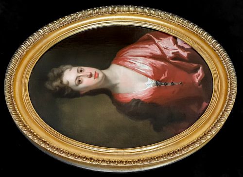C1702 PORTRAIT OF ELIZABETH FINCH LATER 1ST COUNTESS OF AYLESFORD C16581743 ATTRIBUTED TO JONATHAN RICHARDSON 16671745 OIL ON CANVAS - ADDITIONAL PHOTO 1