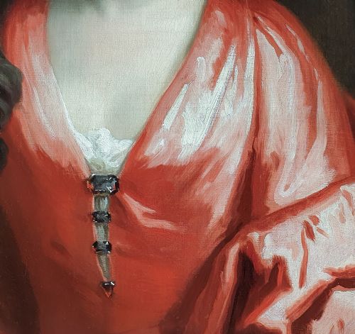 C1702 PORTRAIT OF ELIZABETH FINCH LATER 1ST COUNTESS OF AYLESFORD C16581743 ATTRIBUTED TO JONATHAN RICHARDSON 16671745 OIL ON CANVAS - ADDITIONAL PHOTO 2