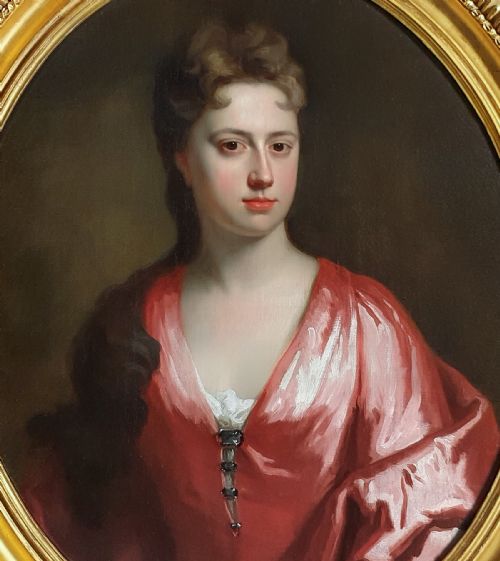 C1702 PORTRAIT OF ELIZABETH FINCH LATER 1ST COUNTESS OF AYLESFORD C16581743 ATTRIBUTED TO JONATHAN RICHARDSON 16671745 OIL ON CANVAS - ADDITIONAL PHOTO 4
