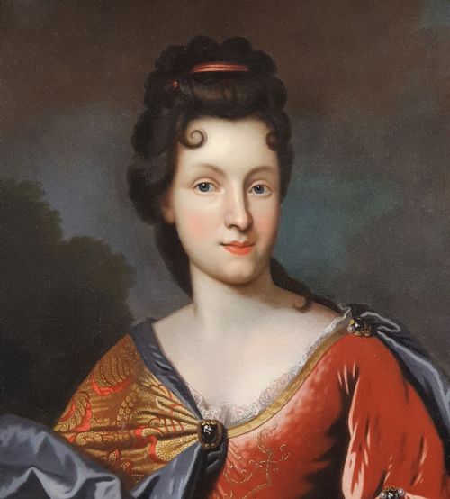 PORTRAIT OF RENE BOUTHILLIER DE CHAVIGNY C1720 CIRCLE OF FRANCOIS DE TROY 16451730 ANTIQUE OIL ON CANVAS PAINTING - ADDITIONAL PHOTO 3