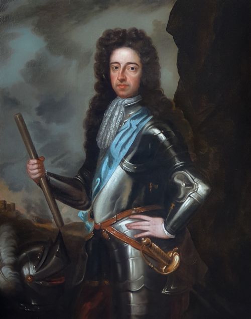 fig 2. Portrait of King William III c.1700; Studio of Sir Godfrey Kneller (1646-1723), Antique Oil on Canvas Painting